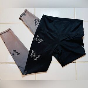 Noli Butterfly full length ankle leggings L